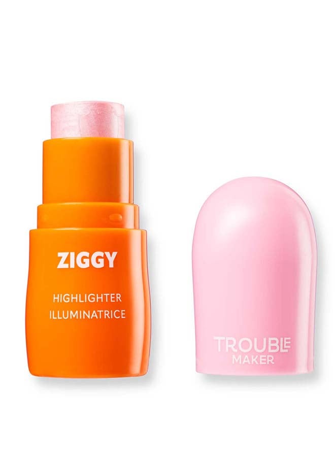 Trouble Maker Ziggy Stick Glass Highlight Earthling Pink - Image 1